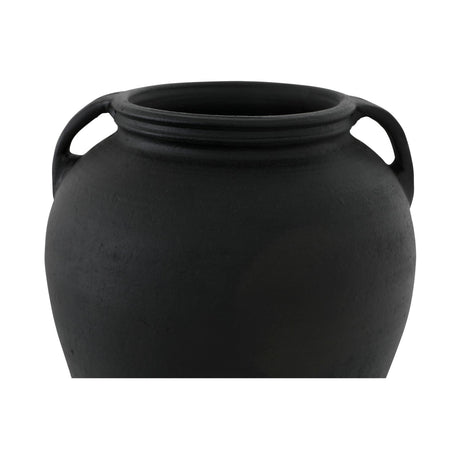 Modern European furniture - Black Terracotta Vase - www.oroa.com
