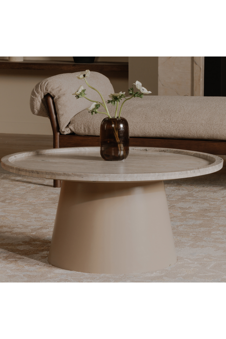 Modern European furniture - Round Marble Tray Coffee Table - www.oroa.com