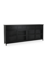 Modern European furniture - Black Metal 4-Door Sideboard - www.oroa.com