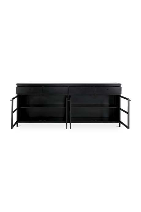 Modern European furniture - Black Metal 4-Door Sideboard - www.oroa.com
