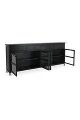 Modern European furniture - Black Metal 4-Door Sideboard - www.oroa.com