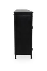 Modern European furniture - Black Metal 4-Door Sideboard - www.oroa.com