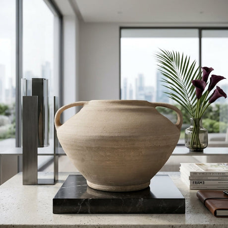 Beige Terracotta Classic Vase | Novi Living Terre