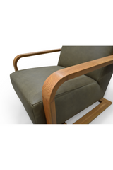 Modern European furniture - Oak Framed Lounge Chair - www.oroa.com