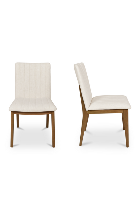 Modern European furniture - Cream Padded Dining Chairs (2) - www.oroa.com