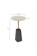 Modern European furniture - White Marble Accent Table - www.oroa.com