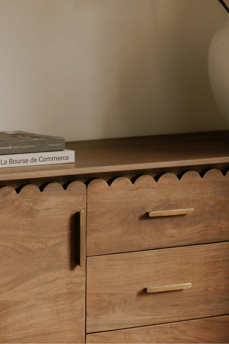 Modern European furniture - Scalloped Edge 3-Drawer Sideboard - www.oroa.com