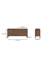 Scalloped Edge 4-Door Sideboard | Novi Living Wiley - www.oroa.com