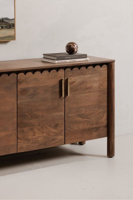 Scalloped Edge 4-Door Sideboard | Novi Living Wiley - www.oroa.com