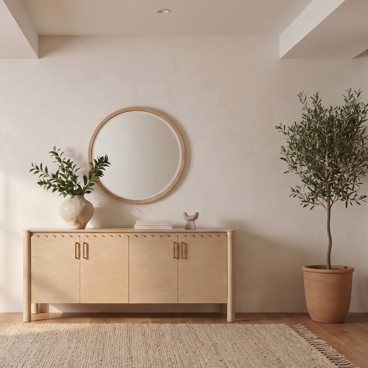 Scalloped Edge 4-Door Sideboard | Novi Living Wiley - www.oroa.com