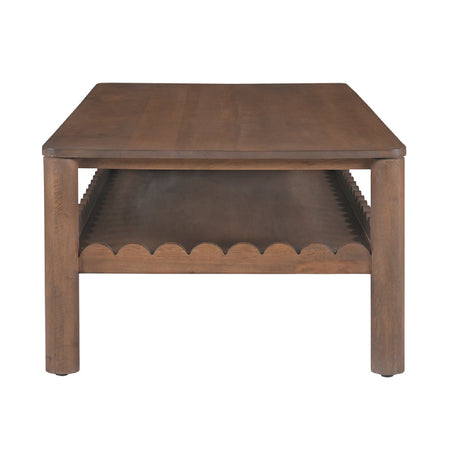 Modern European furniture - Wooden Scalloped Coffee Table - www.oroa.com