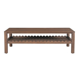 Modern European furniture - Wooden Scalloped Coffee Table - www.oroa.com