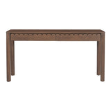 Modern European furniture - Wooden Scalloped 2-Drawer Console Table - www.oroa.com