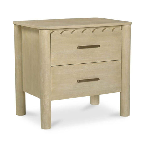Scalloped-Edge 2-Drawer Nightstand | Novi Living Wiley
