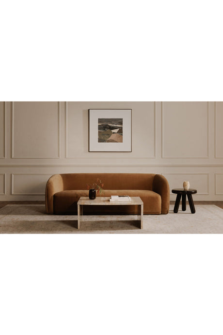 Modern European furniture - minimalist white curved sofa - www.oroa.com