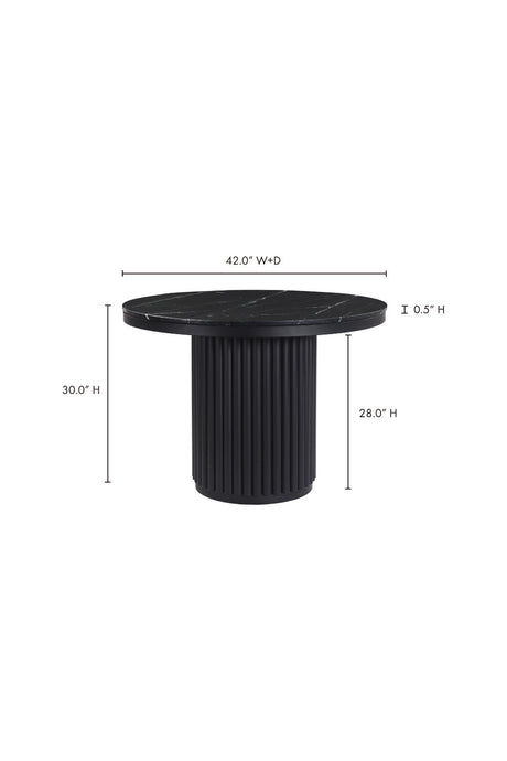 Modern European furniture - Pillar Base Marble Dining Table - www.oroa.com