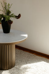 Modern European furniture - Pillar Base Marble Dining Table - www.oroa.com