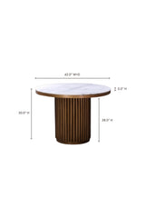 Modern European furniture - Pillar Base Marble Dining Table - www.oroa.com