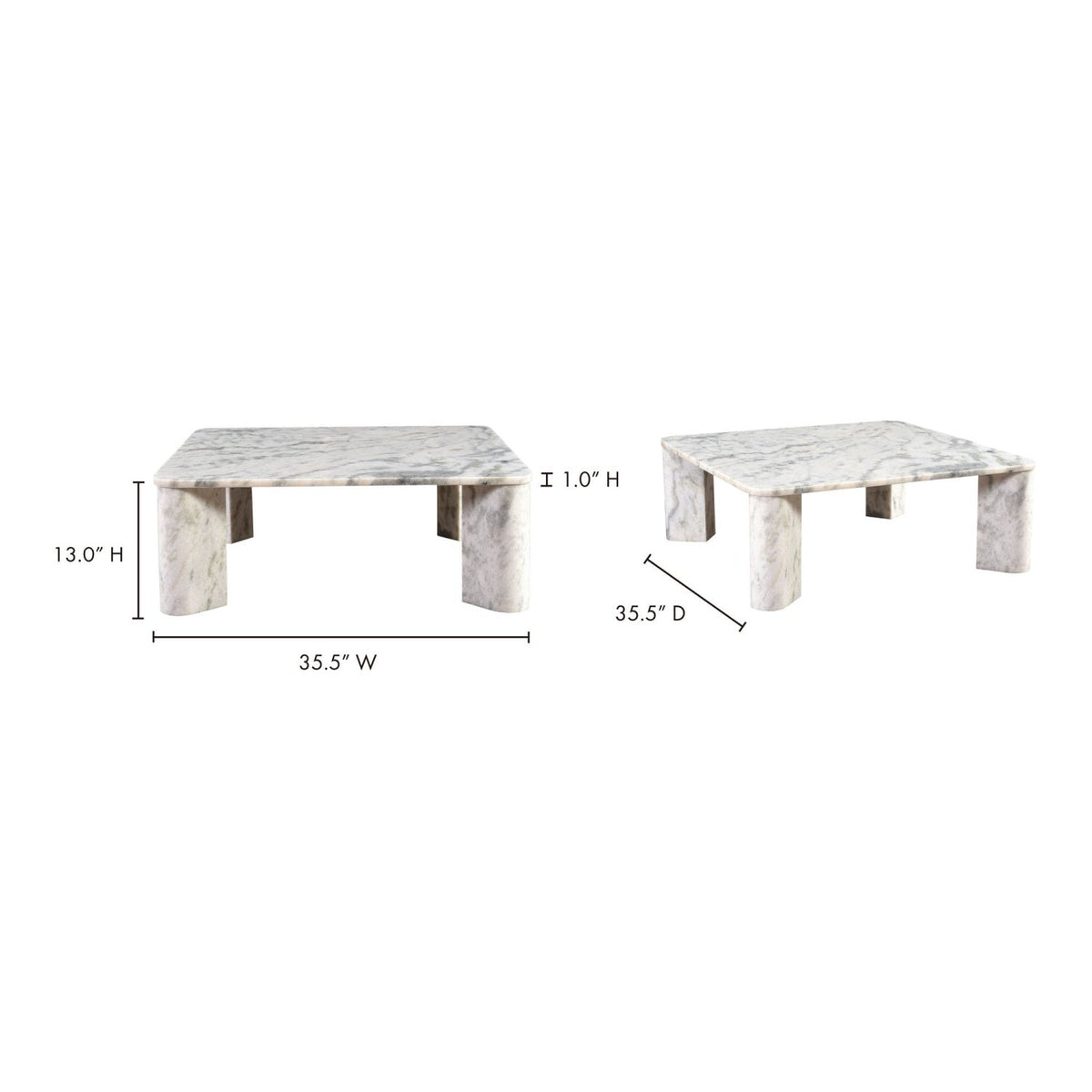 Modern European furniture - Solid Marble Coffee Table - www.oroa.com