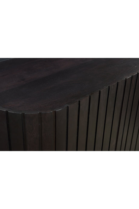 Modern European furniture - Black Acacia 4-Door Sideboard - www.oroa.com