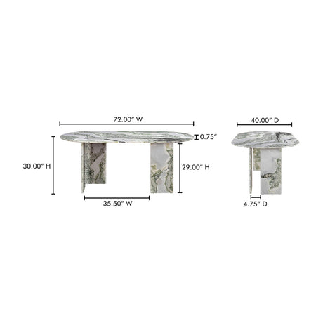 Modern European furniture - Green Onyx Marble Dining Table - www.oroa.com