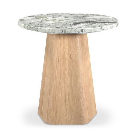 Modern European furniture - Round Gray Marble Accent Table - www.oroa.com