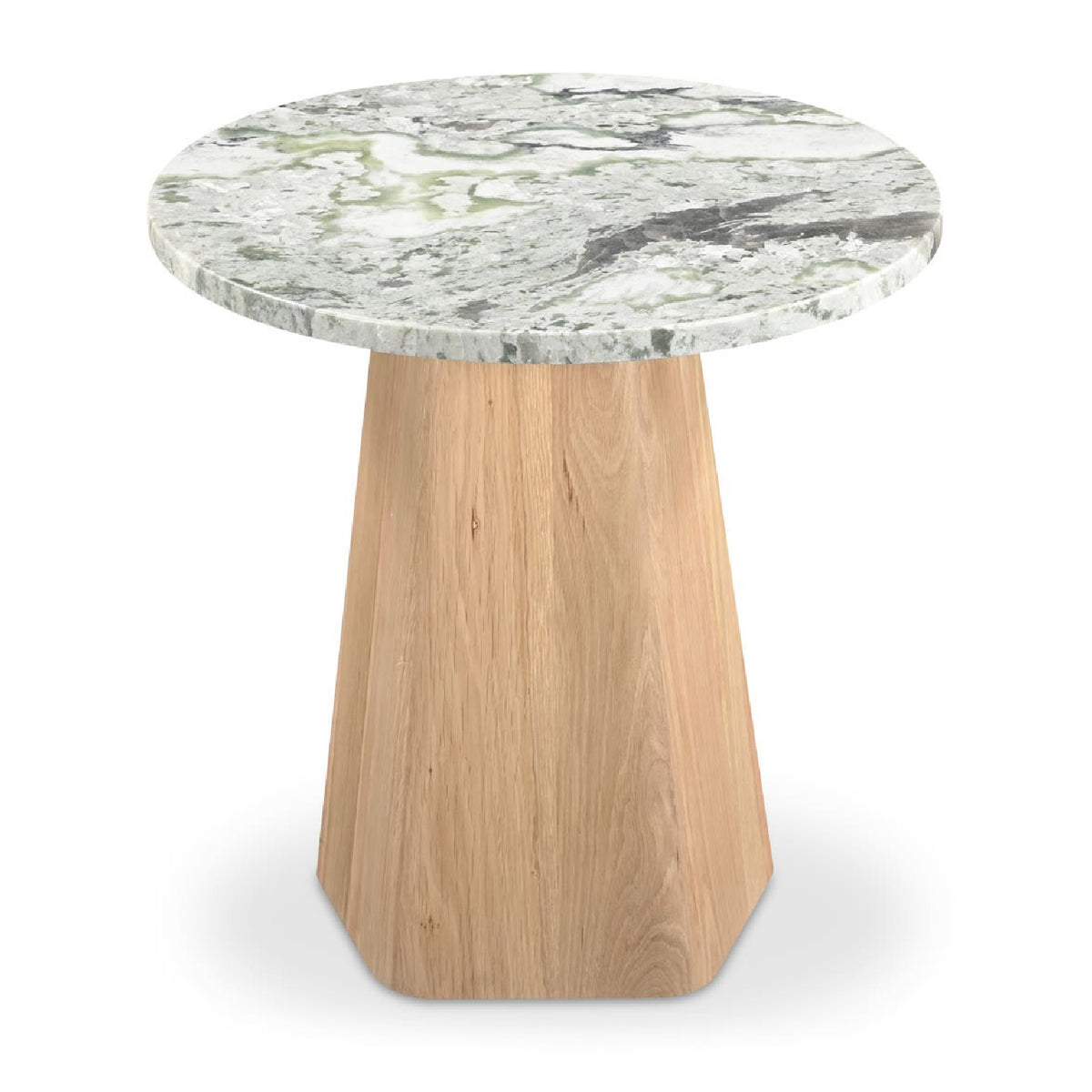 Modern European furniture - Round Gray Marble Accent Table - www.oroa.com