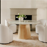 Modern European furniture - Round Onyx Marble Dining Table - www.oroa.com