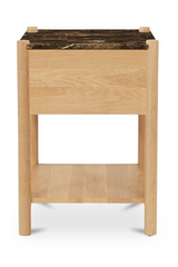 Modern European furniture - Marble Top 1-Drawer Nightstand - www.oroa.com