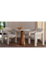 Modern European furniture - Round Marble Pedestal Coffee Table - www.oroa.com