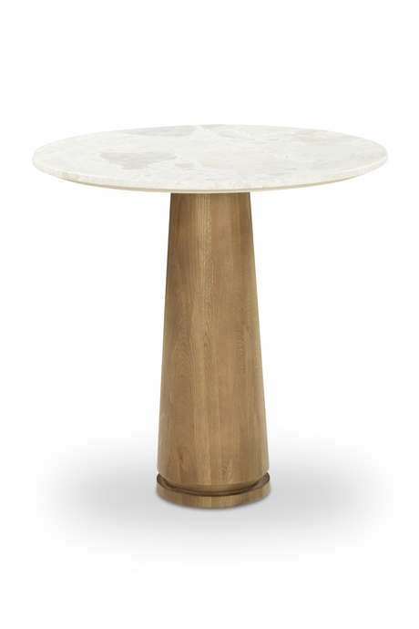 Modern European furniture - Round Marble Pedestal Coffee Table - www.oroa.com