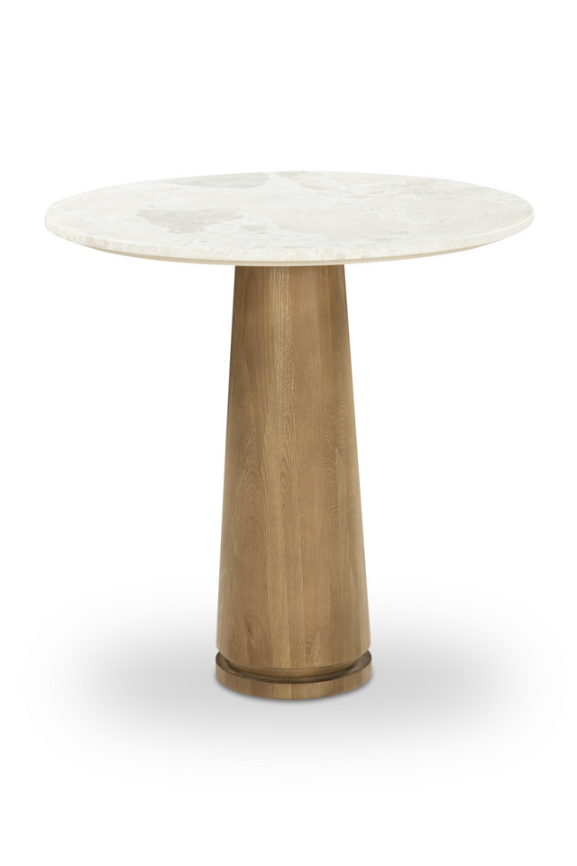 Modern European furniture - Round Marble Pedestal Coffee Table - www.oroa.com