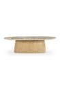 Modern European furniture - Wood Base Marble Coffee Table - www.oroa.com