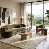 Modern European furniture - Wood Base Marble Coffee Table - www.oroa.com