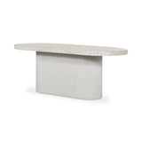 Modern European furniture - White Terrazzo Outdoor Dining Table - www.oroa.com