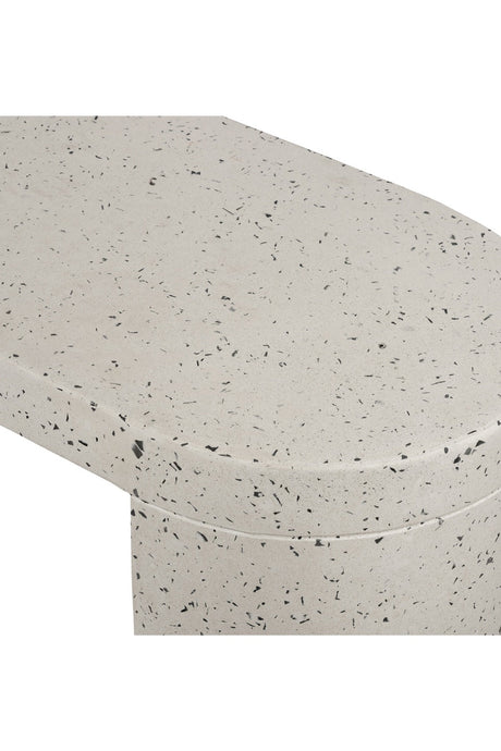 Modern European furniture - White Terrazzo Outdoor Bench - www.oroa.com