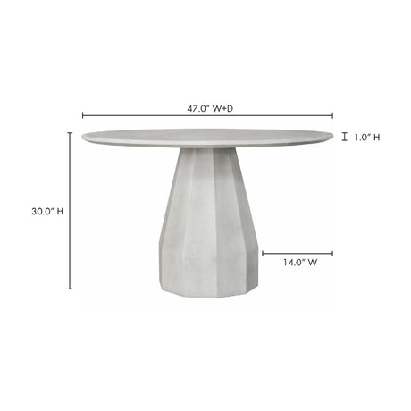 Modern European furniture - Concrete Indoor/Outdoor Dining Table - www.oroa.com