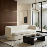 White Modern Curved Sofa | Novi Living Koba