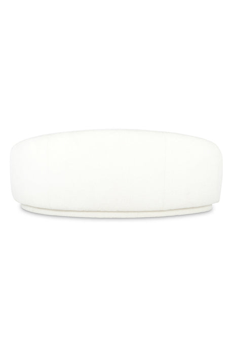 Modern European furniture - Curved Cream Boucle Sofa - www.oroa.com