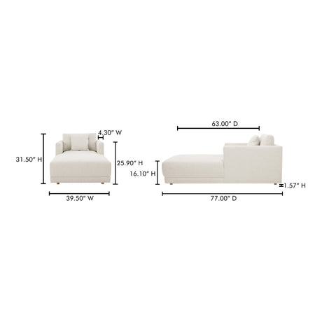 Modern European furniture - Boucle Blend Chaise Lounge - www.oroa.com
