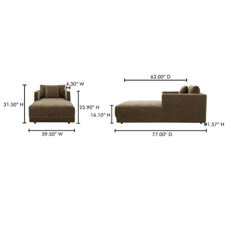 Modern European furniture - Boucle Blend Chaise Lounge - www.oroa.com
