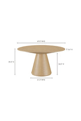 Modern European furniture - Round Wooden Dining Table - www.oroa.com