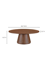 Modern European furniture - Round Oak Veneer Coffee Table - www.oroa.com