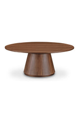 Modern European furniture - Round Oak Veneer Coffee Table - www.oroa.com