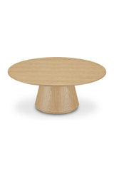 Modern European furniture - Round Oak Veneer Coffee Table - www.oroa.com