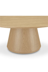Modern European furniture - Round Oak Veneer Coffee Table - www.oroa.com