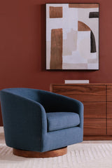 Modern European furniture - Curved Swivel Accent Chair - www.oroa.com