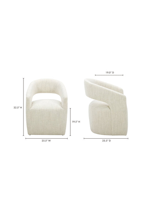 Modern European furniture - Split-Back Rolling Dining Chair - www.oroa.com