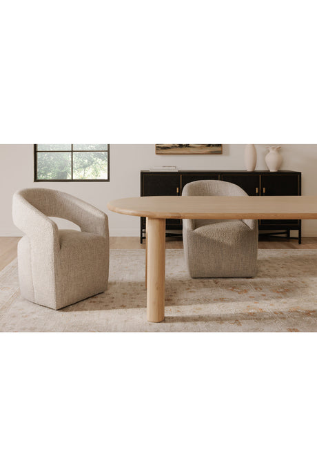 Modern European furniture - Split-Back Rolling Dining Chair - www.oroa.com