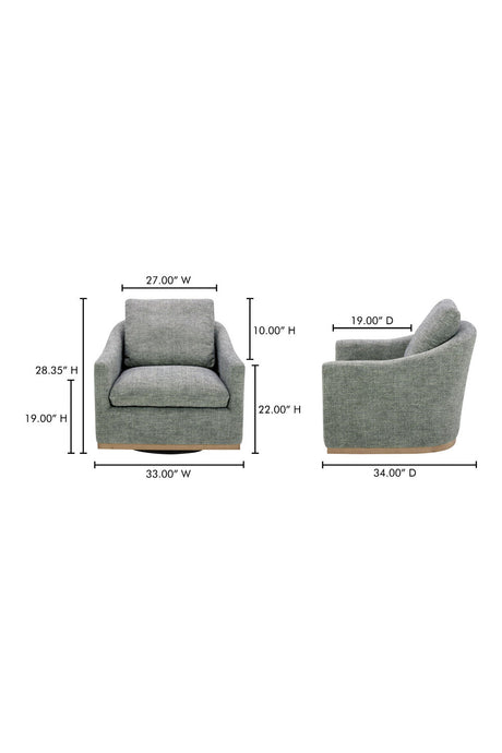 Modern European furniture - Barrel Back Swivel Lounge Chair - www.oroa.com